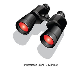 Vector illustration of binoculars