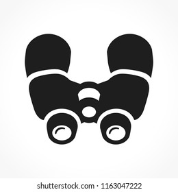 Vector illustration of binoculars black icon design
