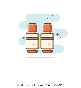 vector illustration of binoculars logo design,EPS 10