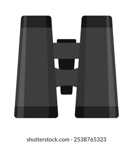 Ilustración vectorial de binoculares, vista superior, aislado sobre fondo blanco