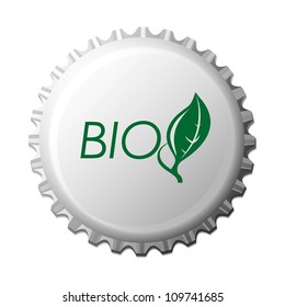 Vector illustration of bio bottle cap.