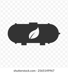 Vector illustration of bio gas icon in dark color and transparent background(PNG).