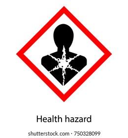 Vector illustration bio hazard danger sign, symbol isolated on white background. Biohazard health hazard 