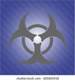 Vector illustration of Bio hazard icon in grey.
