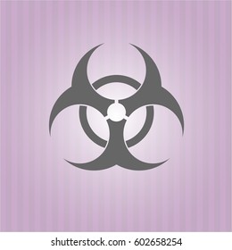 Vector illustration of Bio hazard vector symbol icon in grey.
