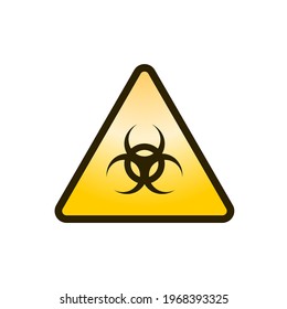 vector illustration of bio hazard with yellow gradations