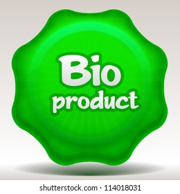 Vector illustration of bio sticker
