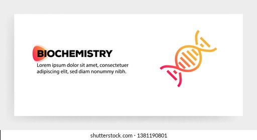 VECTOR ILLUSTRATION OF BIOCHEMISTRY ICON CONCEPT