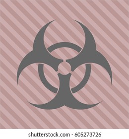 Vector Illustration Of Biohazard icon or symbol
