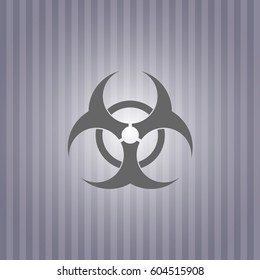 Vector Illustration of Biohazard symbol in Grey  color
