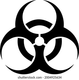 Vector illustration of biohazard symbol or icon