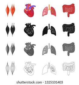 Vector illustration of biology and scientific icon. Set of biology and laboratory stock vector illustration.