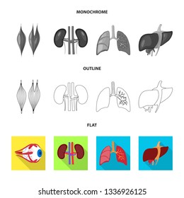 Vector illustration of biology and scientific logo. Collection of biology and laboratory stock vector illustration.