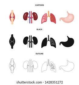 Vector illustration of biology and scientific sign. Collection of biology and laboratory stock vector illustration.