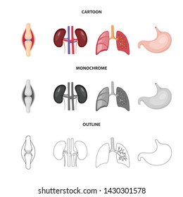 Vector illustration of biology and scientific symbol. Collection of biology and laboratory stock symbol for web.