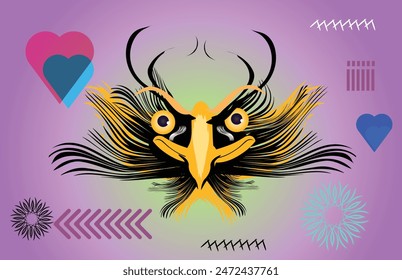 vector illustration of the bird