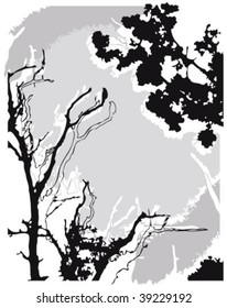 vector illustration with bird