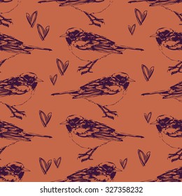 vector illustration bird, birds flying, animals, bird silhouette, bird vector seamless, sketch