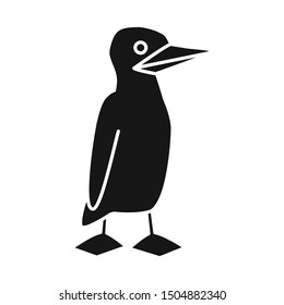 Vector illustration of bird and booby icon. Graphic of bird and blue stock vector illustration.