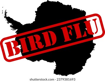 Vector illustration of Bird Flu H5N1 first observed in Antarctica