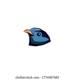 Vektorgrafik eines Vogelkopfes mit einem Maskottmodell, sehr geeignet für Logos, Symbole, Avatare.