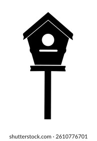 vector illustration of bird house on white background