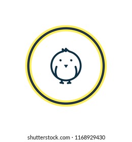 Vector illustration of bird icon line. Beautiful zoo element also can be used as chicken icon element.