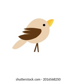 Vector illustration of a bird isolated on a white background