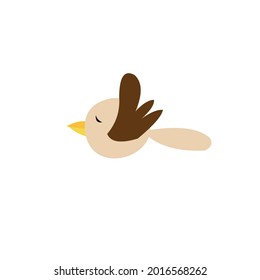 Vector illustration of a bird isolated on a white background