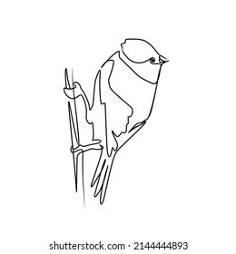 Vector illustration of bird in line art style