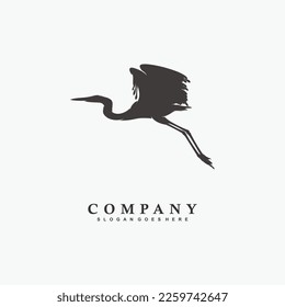 vector illustration of Bird logo design, Bird silhouette