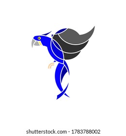 Vector illustration of a bird logo. Good to be used as a bird business logo, community logo, etc