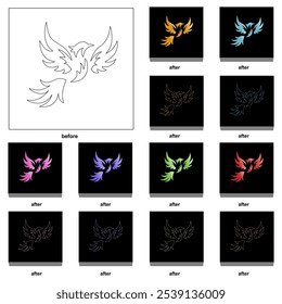 Vektorgrafik Vogel Logo Set