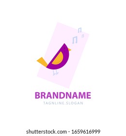 Vector illustration of a bird logo with simple and nice colors