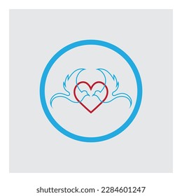 Vektorgrafik des Vogellogo und Symboldesign