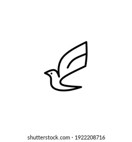 Vector illustration of bird on a white background