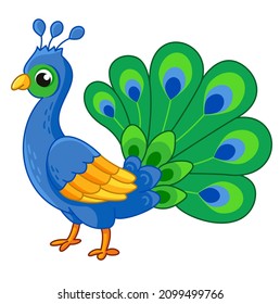 Vector illustration with a bird on a white background.