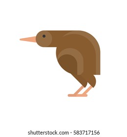 Vector illustration of a bird on white background. Animal topic.