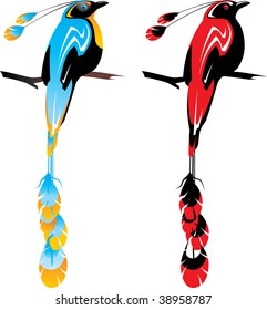 Vector illustration a bird of paradise.