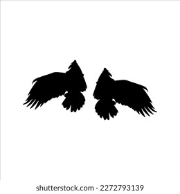 ilustración vectorial de la silueta de aves