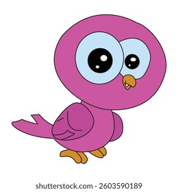 Vector illustration bird is smiling