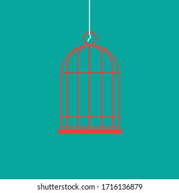 vector illustration of a birdcage business related. vector icon of a cage