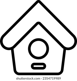 Vektorgrafik eines Vogelhaus-Strichsymbol.
