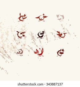 vector illustration of birds