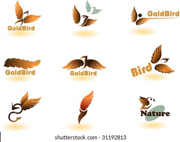 Vector illustration of birds - icon set number 2.