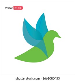 Vector illustration of a bird-shaped design logo for your company