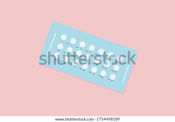 Vector illustration\
of birth control pills