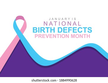 Vektorgrafik von Birth Defects Prevention Monat Januar.