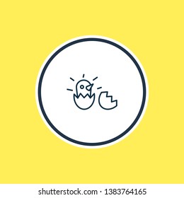 Vector illustration of birth icon line. Beautiful emotions element also can be used as bird icon element.