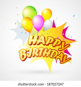 ilustración vectorial de la explosión de cumpleaños